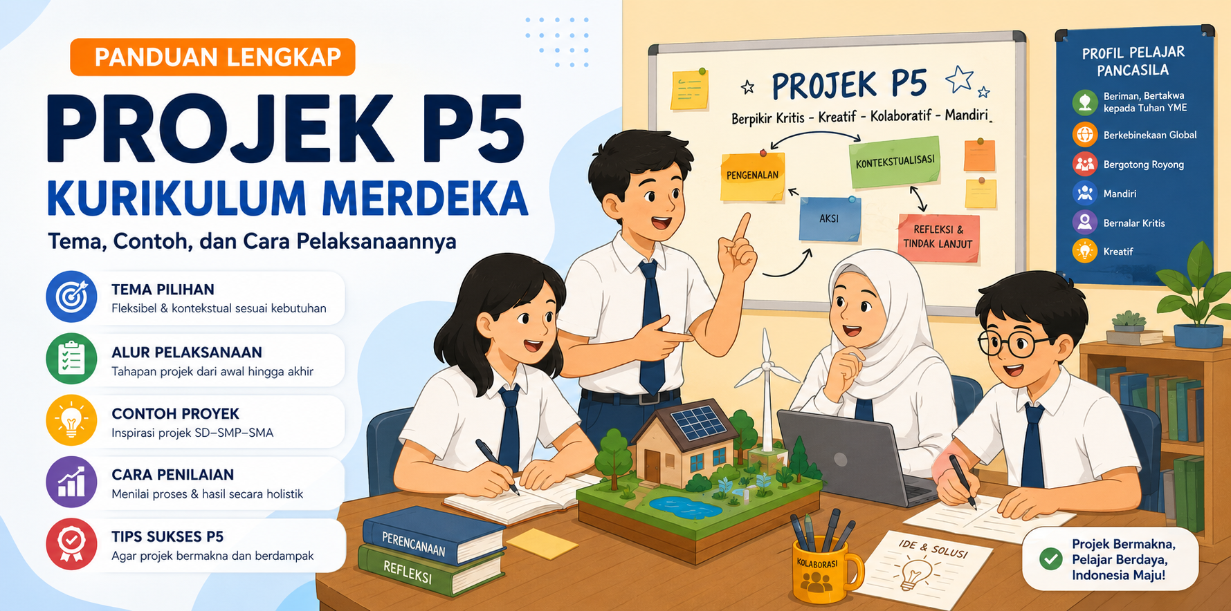 Panduan Projek P5 Kurikulum Merdeka: Tema, Contoh, dan Cara Pelaksanaannya