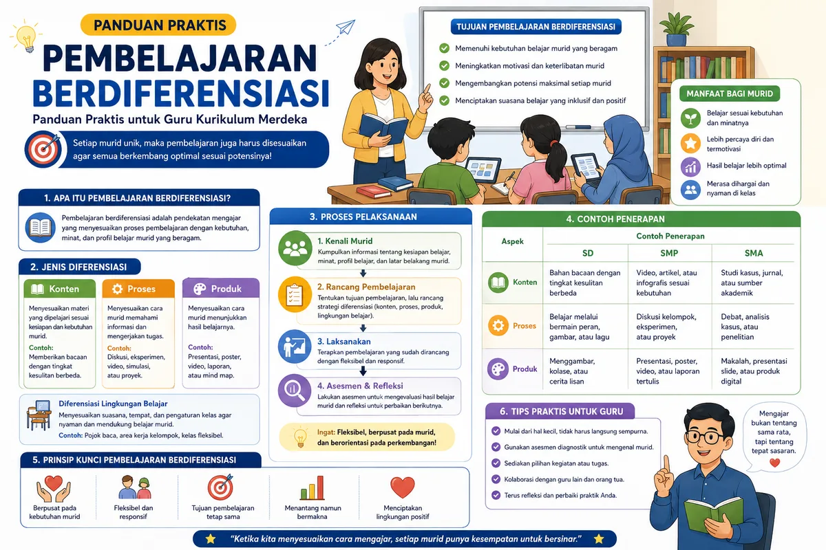 Pembelajaran Berdiferensiasi: Panduan Praktis untuk Guru Kurikulum Merdeka
