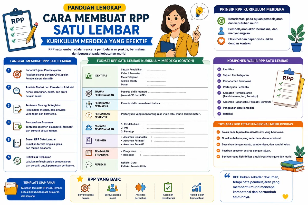Cara Membuat RPP Satu Lembar Kurikulum Merdeka yang Efektif