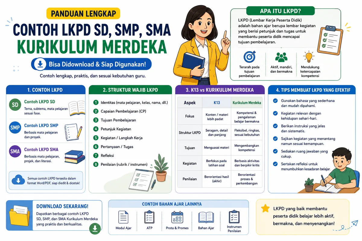 Contoh LKPD SD, SMP, SMA Kurikulum Merdeka yang Bisa Didownload