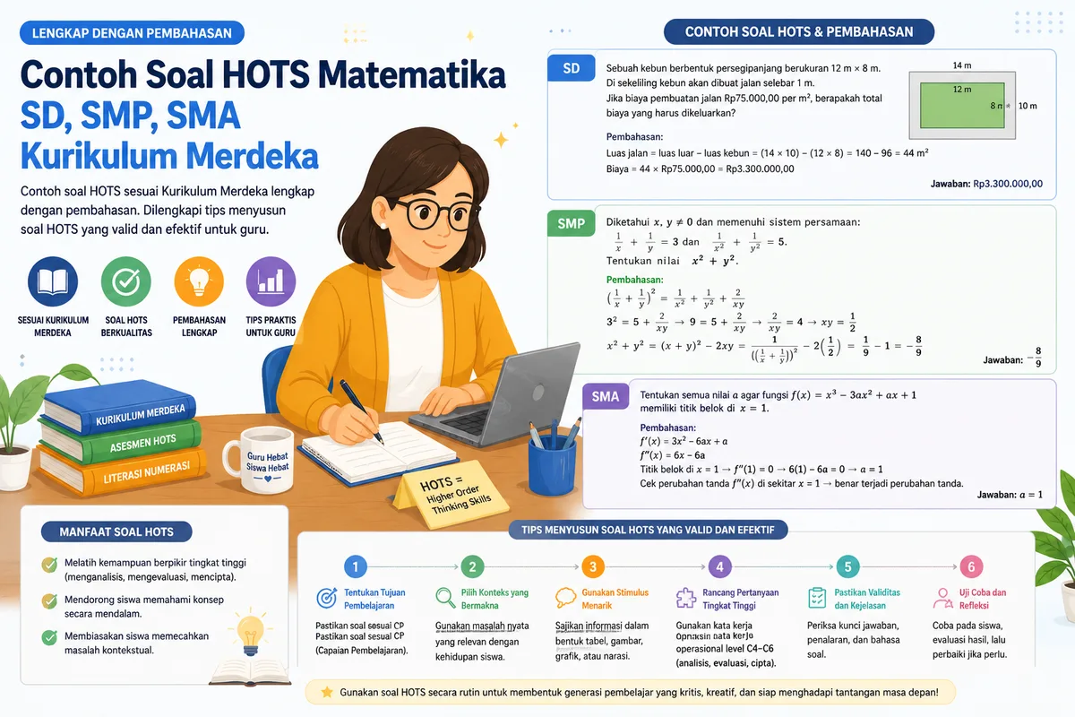 Contoh Soal HOTS Matematika SD, SMP, SMA Kurikulum Merdeka