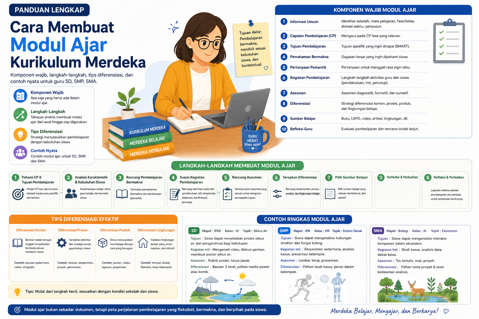 Cara Membuat Modul Ajar Kurikulum Merdeka: Panduan Lengkap + Contoh